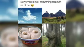 Everything Reminds Me Of Her / Him meme card, common rarity
