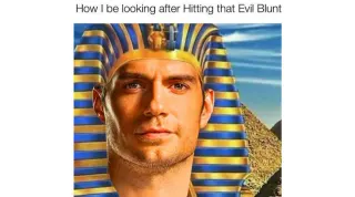 Evil Blunt meme card, common rarity
