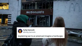 Carte meme Explaining To An American: Imagine A Burger, rareté commune