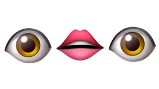 Eye Mouth Eye Emoji 👁👄👁 meme card, rare rarity