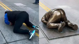 Faceplant Guy meme card, common rarity