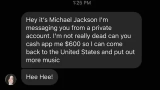Fake Celebrity Scam Messages meme card, common rarity