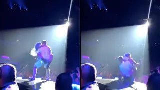 Fan Dropping Lady Gaga Off a Stage meme card, common rarity