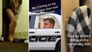 Farting On Roomate's Door meme card, common rarity