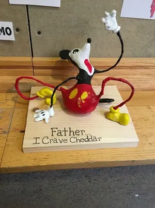 Father, I Crave Cheddar meme card, common rarity