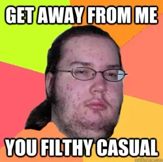 Filthy Casual meme card, epic rarity