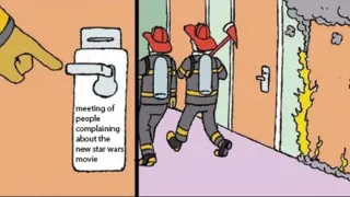 Firefighters "Do Not Disturb" meme card, common rarity