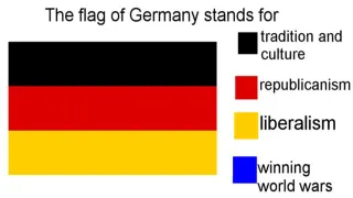 Flag Color Representation Parodies meme card, rare rarity