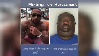 Flirting vs. Harassment meme card, rare rarity