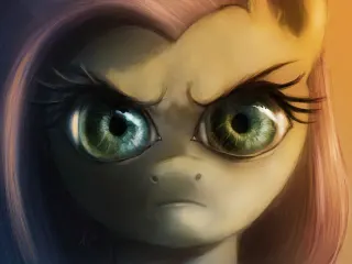 Carte meme Fluttershy’s Stare / The Stare, rareté commune