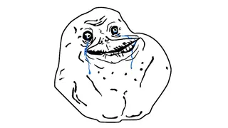 Carte meme Forever Alone, rareté mythique