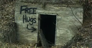 Free Hugs Bunker meme card, common rarity
