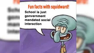 Fun Facts with Squidward meme card, common rarity