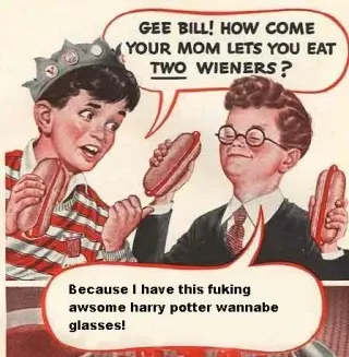 Gee Bill! How Come Your Mom Lets You Eat Two Wieners? meme card, epic rarity
