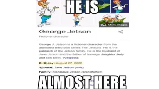 George Jetson Is Almost Here meme card, common rarity