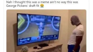 George Pickens' Drafted Reaction meme card, common rarity