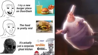 Ghost Kitchens meme card, common rarity