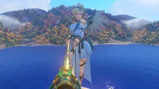 Giantess Mercy meme card, common rarity
