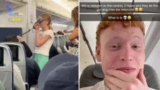 Girl Singing "Moana" on Delayed Plane meme card, common rarity