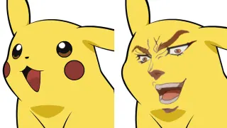 Give Pikachu a Face meme card, epic rarity