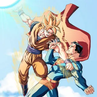 Goku vs. Superman meme card, rare rarity