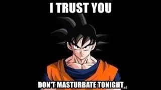 Goku's "Don't Masturbate Tonight" meme card, common rarity