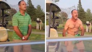 Golfer Guy Freakout meme card, common rarity