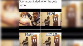 Gonna Prank Dad When He Gets Home meme card, common rarity
