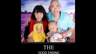 Good Ending / Bad Ending meme card, rare rarity