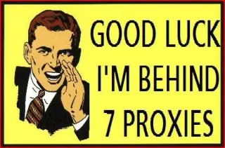 Good Luck, I'm Behind 7 Proxies meme card, legendary rarity