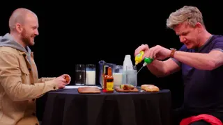 Gordon Ramsay on Hot Ones meme card, common rarity