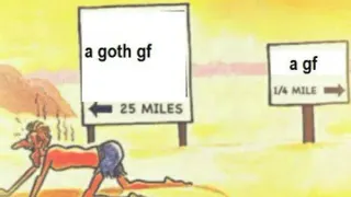 Goth GF meme card, epic rarity