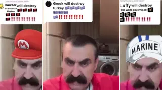 Greek Will Destroy Turkey!! !! !! !! !! meme card, common rarity