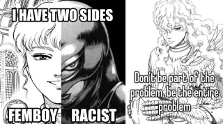 Griffith / Femto meme card, common rarity