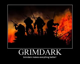 Grimdark meme card, rare rarity