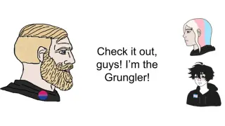 Grungler meme card, common rarity