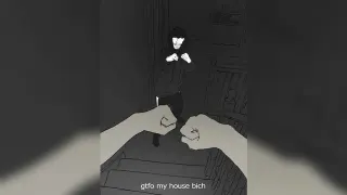 GTFO My House Bich meme card, common rarity