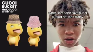Gucci Bucket Hat (TikTok) meme card, common rarity