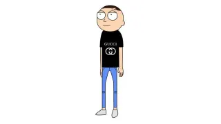 Carte meme Gucci Morty, rareté commune