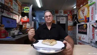 Guy Cutting a Crunchwrap meme card, common rarity