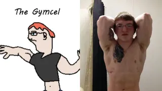 Gymcel meme card, common rarity