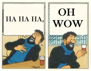 Ha Ha Ha, Oh Wow meme card, rare rarity