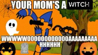 Carte meme Halloweenposting / Spookyposting, rareté commune