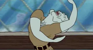 Handsome Squidward / Squidward Falling meme card, epic rarity