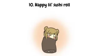 Happy Lil' Sushi Roll meme card, common rarity