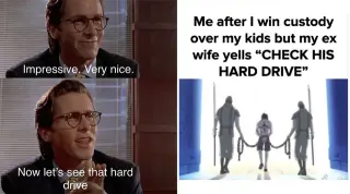 Hard Drive Check meme card, common rarity