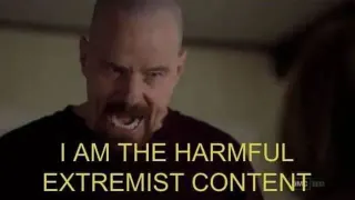 Harmful Extremist Content meme card, common rarity