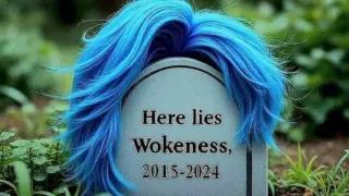Here Lies Wokeness 2015-2024 meme card, common rarity