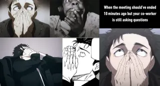 Higuruma Stressed Out meme card, common rarity