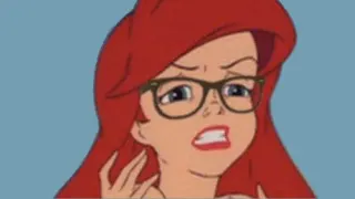 Hipster Mermaid / Hipster Ariel meme card, epic rarity